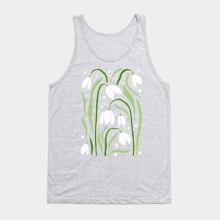 Snow Drops Flowers Tank Top